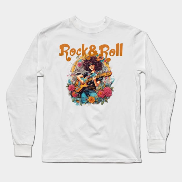 Rock and Roll Long Sleeve T-Shirt by ShawnaMac